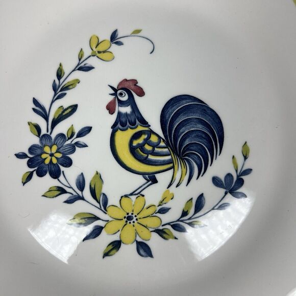 Vintage Nikko Japan Rooster Early Bird 11 1/4" Serving Plate Platter - Picture 2 of 7